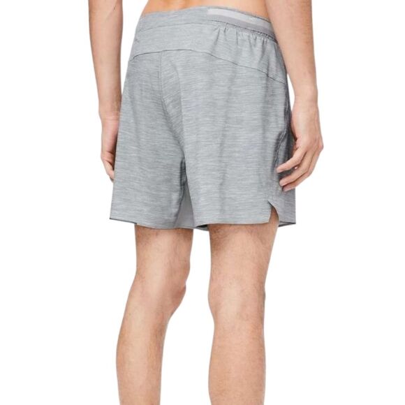 Men's Lululemon Surge Short 6" - Heather Allover Sea Salt Light Cast - Picture 1 of 10